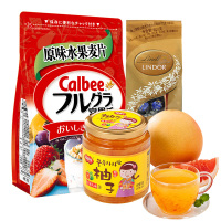 食品套餐组合(瑞士莲软心巧克力600克/袋 卡乐比水果燕麦片700克/袋 福事多蜂蜜柚子茶600克/瓶)