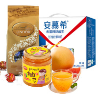 食品套餐组合(瑞士莲软心巧克力600克/袋 安慕希 味酸奶205g*16/箱 福事多蜂蜜柚子茶600克/瓶)