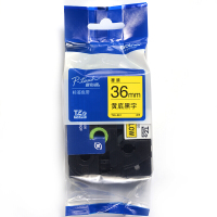 兄弟 TZe-661 36mm黄底黑字标签色带 适用9500/9700/9800/3600