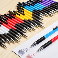 晨光文具ABP88402按动圆珠笔0.7mm原子笔黑油笔多色圆珠笔小学生圆珠笔办公圆珠笔 30支装 JH