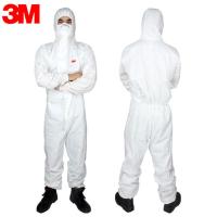 3M 4545 白色带帽连体服 白色 XL 10件装