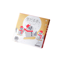 日本进口白色恋人雪人娃娃巧克力圣诞节礼盒装