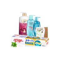 力士(LUX) 洗漱套装组合2 (牙膏 洗发露 精华素 沐浴露 香皂 )一套装