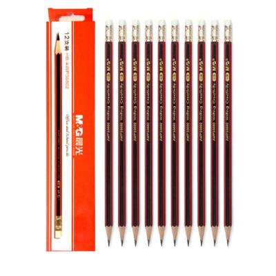 晨光(M&G) AWP30802 红黑抽条笔杆HB铅笔 12支/盒