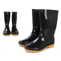 雨靴 雨鞋男式中筒防水雨鞋户外雨靴套鞋 （25双起订）(MY)
