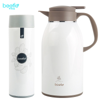 甲壳虫咖啡壶组套装-温莎情怀两件套 白色