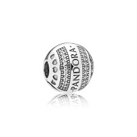 PANDORA潘多拉 925银串饰徽标爱心925银硅胶固定夹 797433CZ