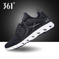 361度女鞋休闲鞋2019冬季新款防滑耐磨运动鞋361黑色跑步鞋女Y