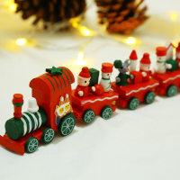 圣诞节 21cm四节款木质火车