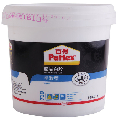 汉高百得(Pattex) 熊猫白胶 多功能白乳胶 手工木工白胶 耐霉防水环保型 快干木板胶粘接力强卓效型710 1kg