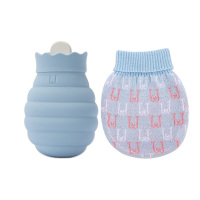 小米有品 佐敦朱迪热水袋注水暖手宝充水暖水袋灌水暖宝宝贴硅胶加厚防爆女生暖脚迷你取暖袋暖肚子小号蓝色