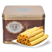 454G华美蛋卷[四方罐][配礼袋]