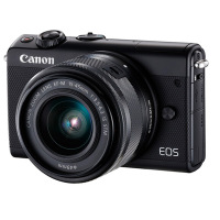 佳能(Canon)EOS M100 微单相机 数码相机 微单套机 黑色含内存卡100兆