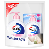 威露士(walch) 健康抑菌洗手液 倍护滋润 525ml+袋装250ml