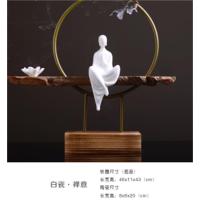 东龙浩宇禅意摆件客厅玄关柜博古架创意家居工艺品茶几艺术软装饰品