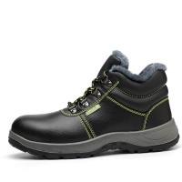 老管家 劳保鞋棉鞋加绒男靴保温防寒钢头防砸防刺穿工作鞋