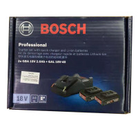 博世(BOSCH)带快速充电器和锂离子电池的套件 18V 2.0Ah 2块电池