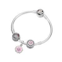 PANDORA潘多拉 925银成品手链爱影随行时尚串珠成品手链 ZH-018