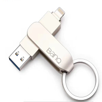 banq 128GB USB3.0苹果U盘 A50高速版 银色 苹果官方MFI认证 iPhone/iPad双接口手机电脑
