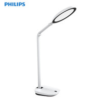 飞利浦 (PHILIPS)国AA级护眼台灯触摸调光卧室床头灯宿舍书房学习阅读台灯 白色 轩志