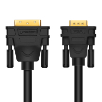 HP DVI转VGA线 转换头转接线 电脑显示器连接线 黑色1米