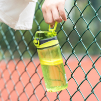 茶花 运动水杯塑料水杯男女健身运动水壶大容量户外便捷手提杯子