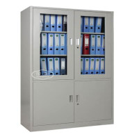 花都对开门玻璃文件柜HDW-B04DJ点睛