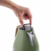 德龙(Delonghi) 电水壶 不锈钢 自动断电 烧热水 KBOV2000橄榄绿 1升