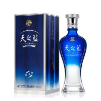 洋河蓝色经典 天之蓝 52度 单瓶装白酒480ml 口感绵柔浓香型