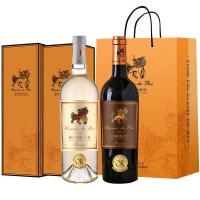 法国原瓶进口酒 麒麟国王波尔多珍藏干白干红葡萄酒750ml双支装