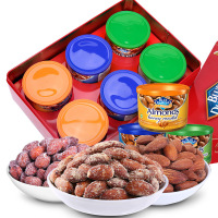 美国进口 蓝钻石巴旦木扁桃仁礼盒900g 每日坚果零食礼盒送礼礼品