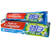 高露洁(Colgate) 180克劲白柠檬矿物盐牙膏口腔清洁清新口气美白牙齿