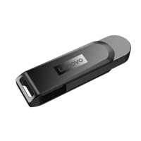 联想(Lenovo) 128GB USB3.0(USB3.1 Gen1) U盘 深空黑 360度旋转 X3