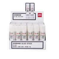 得力(deli)7106高粘度手工固体胶高透明度固体胶棒 9g 小号 24支装