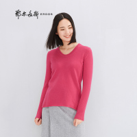 鄂尔多斯ERDOS 纯羊绒V领女式羊绒衫