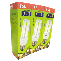 佛山照明 T4节能灯2U-13W-E27大螺口 日光色