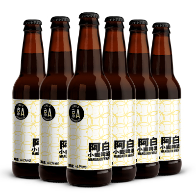 京A阿白小麦啤酒比利时风味精酿啤酒330ml*6瓶