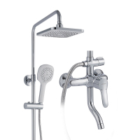 九牧 36310-147 全铜方形升降花洒淋浴器套装