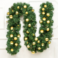 多美忆 2.7米圣诞藤条加密枝头圣诞节装饰品圣诞树套餐商场节日场景布置 土豪金