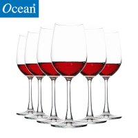 Ocean进口无铅玻璃冷切口红酒杯葡萄酒杯高脚杯350ML6只