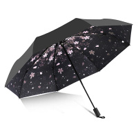 一杰 晴雨两用太阳伞防晒伞折叠晴雨伞遮阳伞女折叠防紫外线伞 RT-U3 单把装