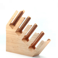 竹林雨 LH 竹木斜四格一次性纸杯架