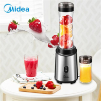 美的(Midea)家用榨汁杯搅拌机 便携双杯 不锈钢机身 WBL2501A