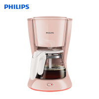 飞利浦(Philips)HD7431/30 咖啡机 粉色家用半自动美式咖啡机咖啡壶醇香滴滤棒 防滴漏式功能 可煮茶迷你型