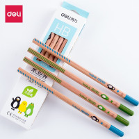 得力铅笔六角杆卡通图案盒装HB写字办公批发学生文具礼品礼物 S914 HB/12支/六角蓝色15盒起订