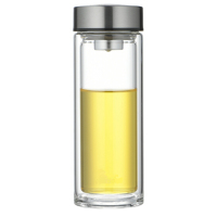 竹林雨 LH 玻璃杯 便携式水杯 茶水杯 双层玻璃杯