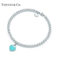 Tiffany&Co.:蒂芙尼经典款蓝心珠手链 S925银(链长可选)