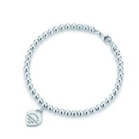 Tiffany&Co.:蒂芙尼经典款银心珠手链 S925银(链长可选)
