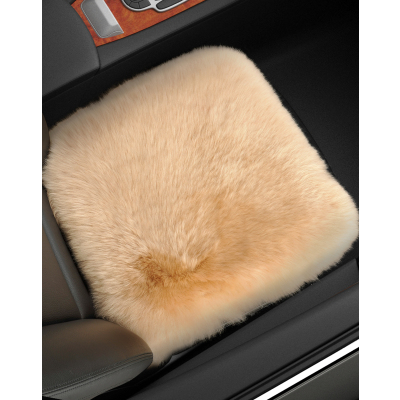 恒源祥纯羊毛汽车座垫长毛绒无靠背汽车坐垫皮毛一体三件套车垫子