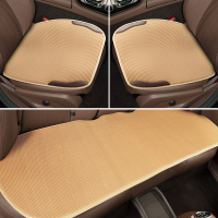 恒源祥春夏季透气冰丝网布汽车座垫免绑无靠背汽车坐垫三件套办公椅垫汽车内饰品